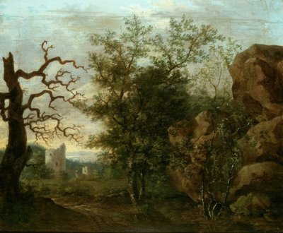Landscape with Bare Tree by Caspar David Friedrich